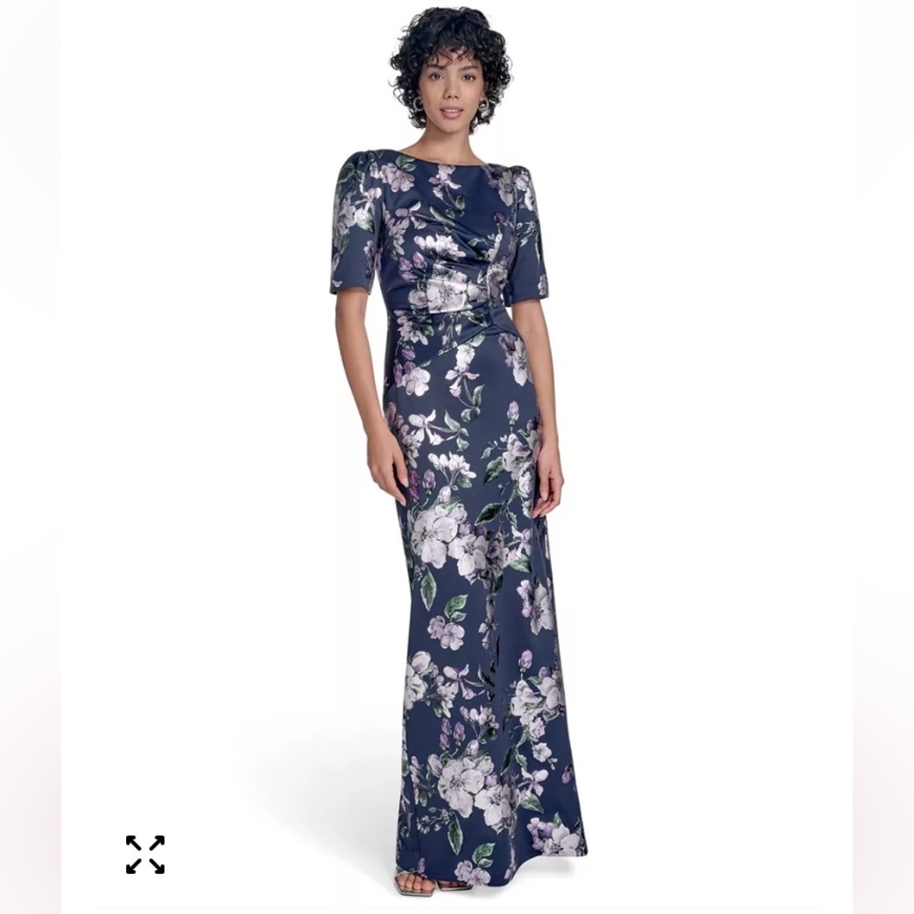 Jessica Navy Floral Maxi Dress